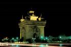 Patuxai (Arch of Triumph) at Night, Luang Prabang, Laos