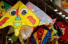 China, Macau Chinatown area Colorful kites