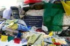 Chorten with in prayer flags, Mt Everest, Nepal