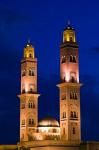 Oman, Western Hajar Mountains, Bahla. Bahla Mosque / Dusk