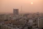 Qatar, Ad Dawhah, Doha. Aerial View of Dowtown / Sunset