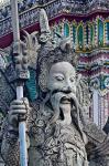 Head of Farang Guard, Wat Pho, Bangkok, Thailand.