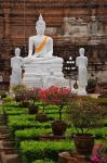 White Buddha, Wat Yai Chaya Mongkol or The Great Temple of Auspicious Victory, Ayutthaya, Thailand
