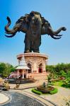 Giant three headed elephant, the Erawan Museum in Samut Prakan, Bangkok, Thailand