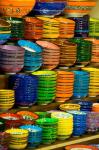 Bowls and Plates on Display, For Sale at Vendors Booth, Spice Market, Istanbul, Turkey