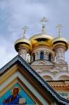 Gold Onion Dome of Alexander Nevsky Cathedral, Russian Orthodox Church, Yalta, Ukraine
