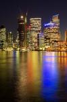 Brisbane River and Brisbane at Night, Queensland, Australia