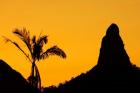 Sunset over Glass House Mountains, Sunshine Coast, Queensland, Australia