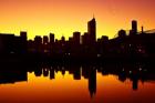 Melbourne CBD and Telstra Dome at Dawn, Victoria, Australia