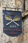 Sign for Royal Tennis Court (1875), Tasmania, Australia