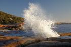 Splash from Blowhole, Bicheno, Tasmania, Australia