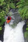 Kayak in Tutea's Falls, Okere River, New Zealand