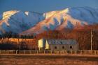 Woolshed and Kakanui Mountains, Otago, New Zealand