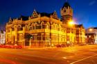 Law Courts at night, Dunedin, South Island, New Zealand