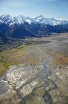 Tasman River and Ben Ohau Range, near Mt Cook, South Canterbury, South Island, New Zealand