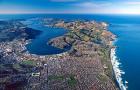 Dunedin, Otago Peninsula Harbor and Pacific Ocean, New Zealand