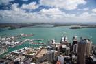 View of Waitemata Harbor from Skytower, Auckland, North Island, New Zealand