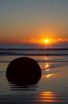 Sunset, Moeraki Boulder, Otago, South Island, New Zealand