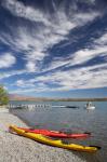 Kayaks, Lake Ohau, Canterbury, South Island, New Zealand