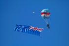 RNZAF Sky Diving, New Zealand flag, Warbirds over Wanaka, South Island New Zealand