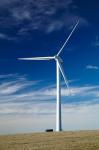 Wind turbine at Mt Stuart wind farm, South Otago, New Zealand