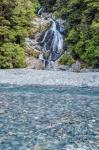 New Zealand, South Island, Mt Aspiring National Park, Fan Tail Falls