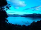 Sailboats at Anchor, Akaroa Peninsula, New Zealand