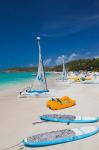 Antigua, Dickenson Bay, beach, sailboats