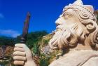 Statue of Neptune in Bermuda Maritime Museum, Royal Naval Dockyard, Bermuda, Caribbean