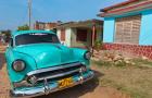 Trinidad, Cuba, blue classic 1950s Chevrolet car
