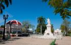 Jose Marti Square and statue in center of town, Cienfuegos, Cuba