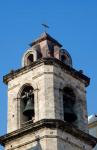 Havana, Cuba Steeple of church in downtowns San Francisco Plaza