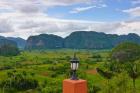 Limestone hill, farming land in Vinales valley, UNESCO World Heritage site, Cuba