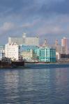 Cuba, Havana, Vedado, Buildings along the Malecon