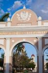 Cuba, Parque Jose Marti, Close up of Arco de Triunfo