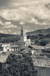 Cuba, Sancti Spiritus, Trinidad, town view (black and white)