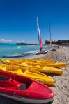 Cuba, Matanzas, Varadero Beach, kayaks