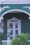 Green Building and Detail, Willemstad, Curacao, Caribbean
