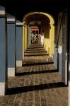 Caribbean, USVI, St Croix, Christiansted, Path Arches