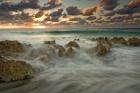 Cayman Islands, Waves near George Town, sunset, beach