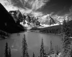 Wenkchemna Peaks reflected in Moraine lake, Banff National Park, Alberta, Canada