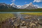 Alberta, Rocky Mountains, Banff NP, lake fed by snowmelt