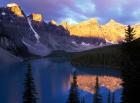 Lake Moraine at First Light, Banff National Park, Alberta, Canada