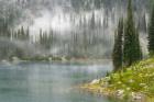 Fog and Rain on Lake Eva, Revelstoke National Park, British Columbia, Canada