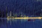 Fishing on Waterfowl Lake, Banff National Park, Canada