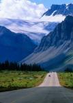 Road into the Mountains of Banff National Park, Alberta, Canada