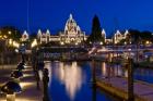 Canada, British Columbia, Victoria, Inner Harbor at Dusk