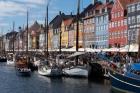 Colorful Buildings, Boats And Canal, Denmark, Copenhagen