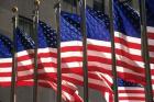 US Flags in Rockefeller Plaza, New York