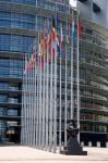 Union Parliament and flags, Strasbourg, France